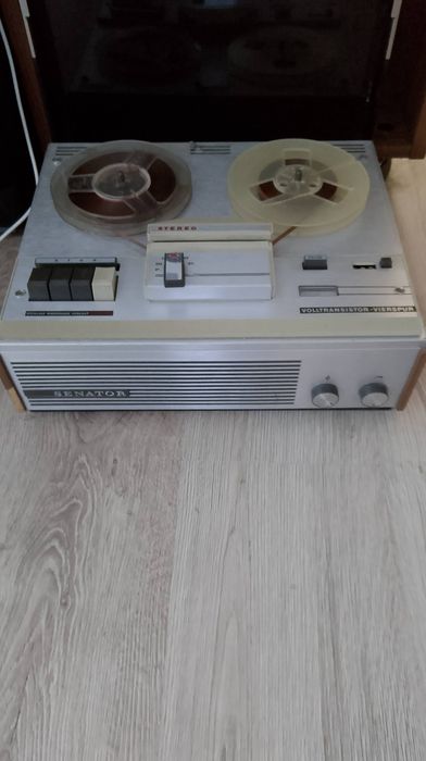 Unitra ZK 120 GRUNDIG, magnetofon szpulowy SENATOR, RETRO sprzęt.