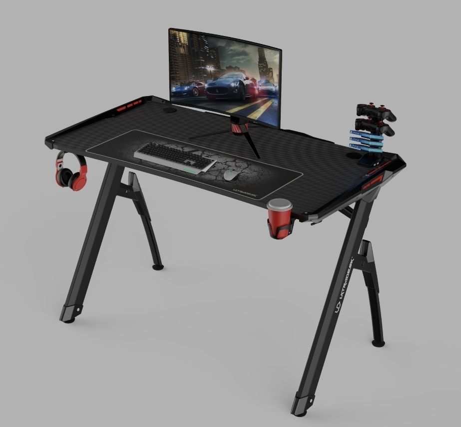 Biurko gamingowe Ultradesk Invader 120x64 Led