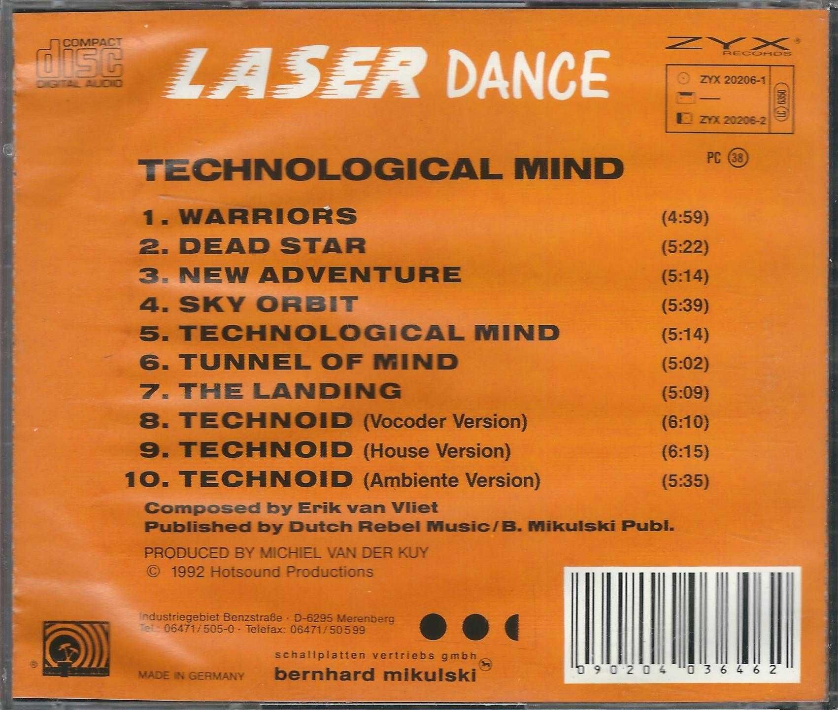 CD Laserdance - Technological Mind (1992) (ZYX Records) (Orange Disc)