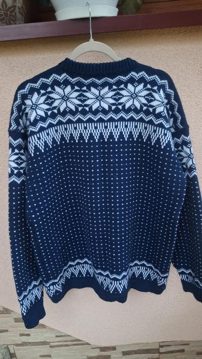 sweter z dodatkiem wełny wool kardigan norweski xl xxl xxxl  44