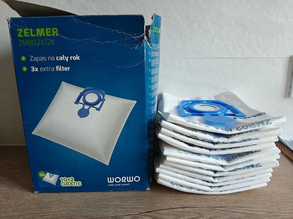 11 x worków WORWO ZMB02 do odkurzaczy Zelmer