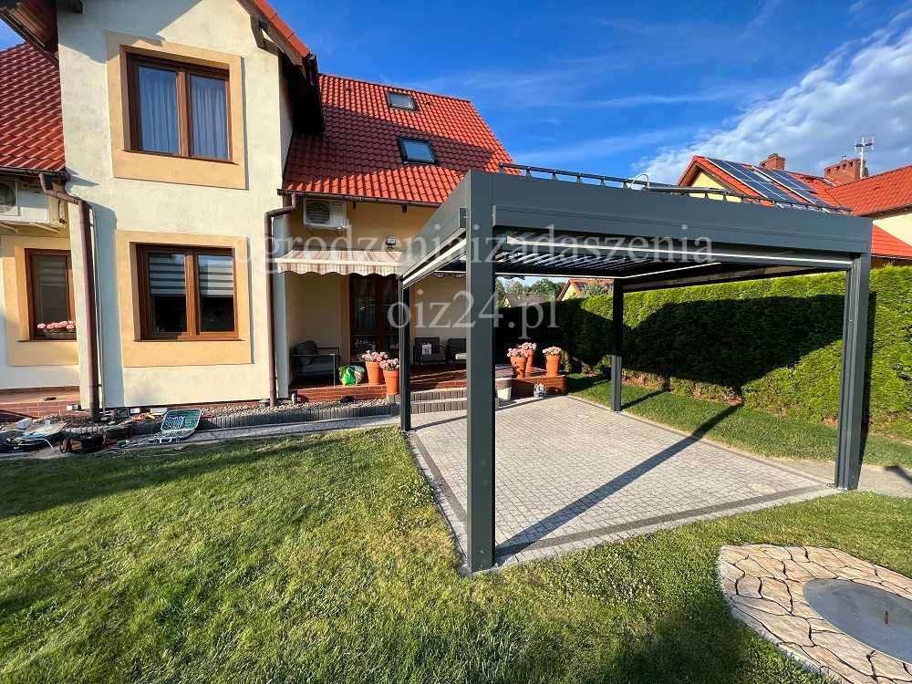 PROMOCJA ! ! Pergola Aluminiowa Lamele Zadaszenie Taras Led Transport