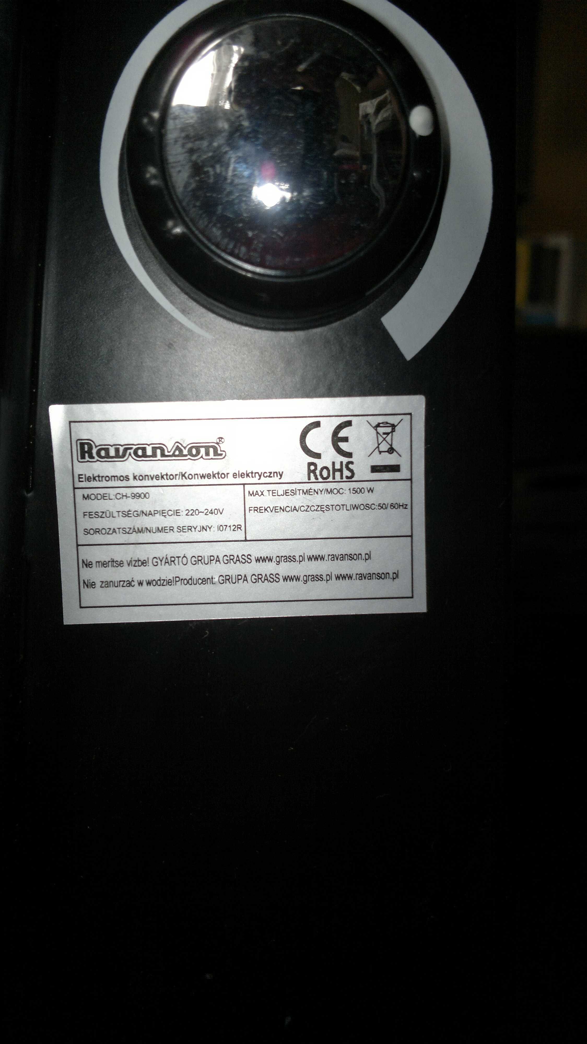 Grzejnik RAVANSON CH-9900 Konwektor 750/1500W konwekcyjny ogrzewacz
