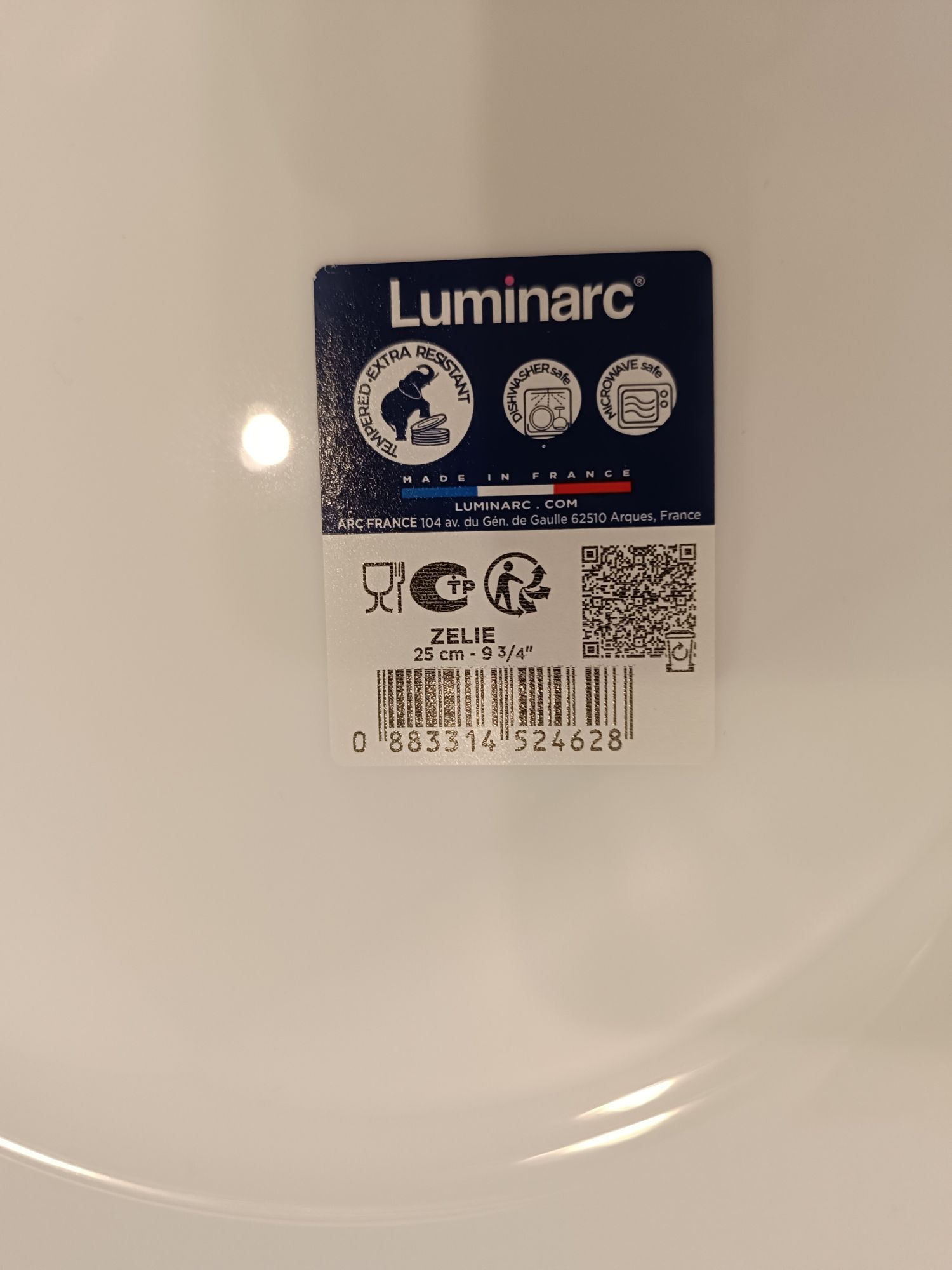 Набір 12 предметів Тарілка обідня luminarc 12шт