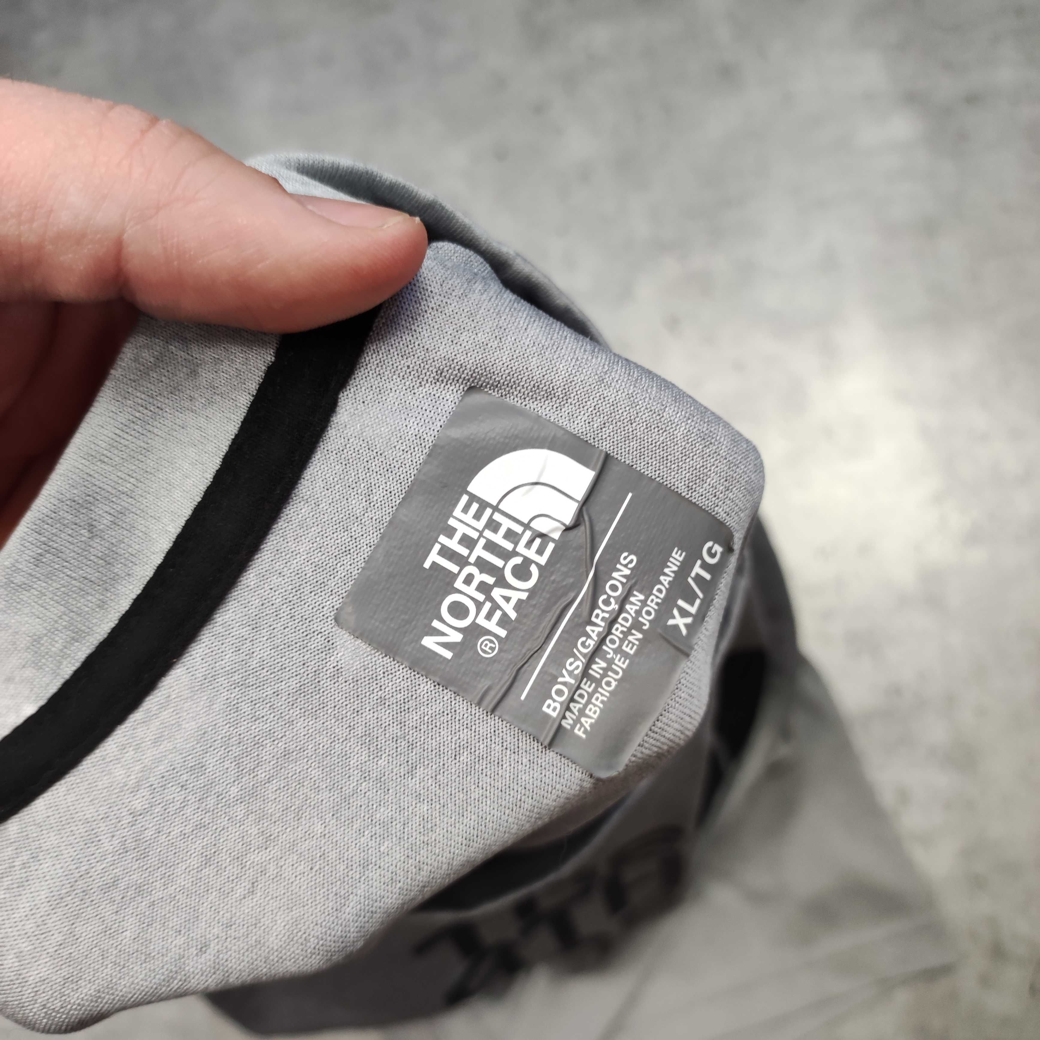 MĘSKA Koszulka Premium Sportowa Duże Logo Szara TNF The North Face