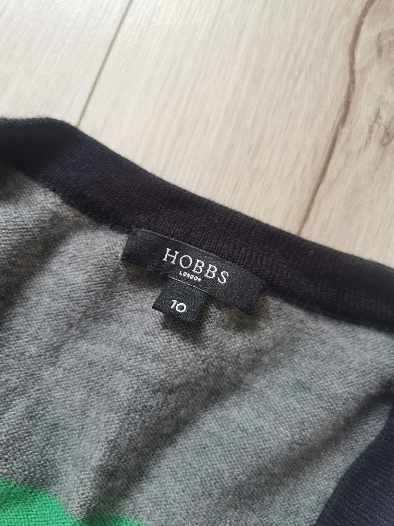 Hobbs wełniana sukienka longsleeve 100% wełna M