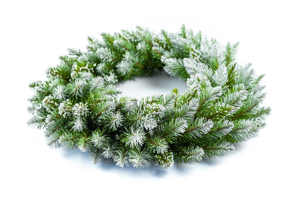 WIANEK ADWENTOWY duży wieniec stroik świąteczny ciemny zielony