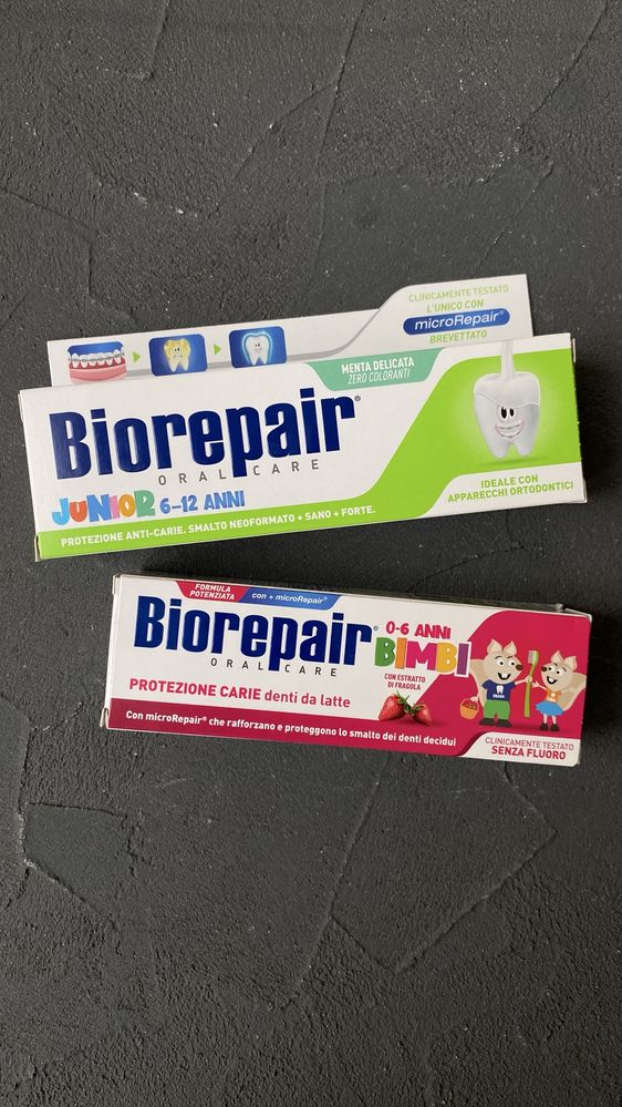 Biorepair Junior 6/12 - зубна паста/ Biorepair kids 0/6 - зубна паста