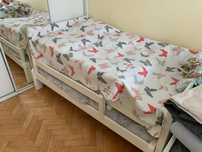 Łóżko dziecięce rozkładane 170 X 90  biała rama