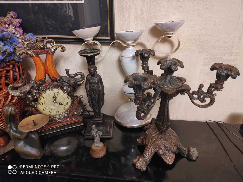 Подсвечник старинный , канделябр и др.