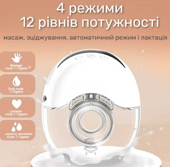 Молоковідсмоктувач електричний бездротовий / вільні руки