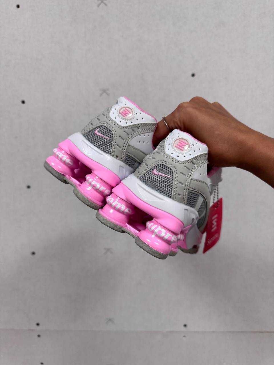 Жіночі кросівки Nike Shox Ride 2 білий з рожевим 1322 ТОП