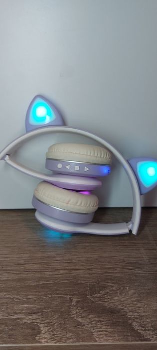 Блютуз навушники - вушка, дитячі з підсвіткою