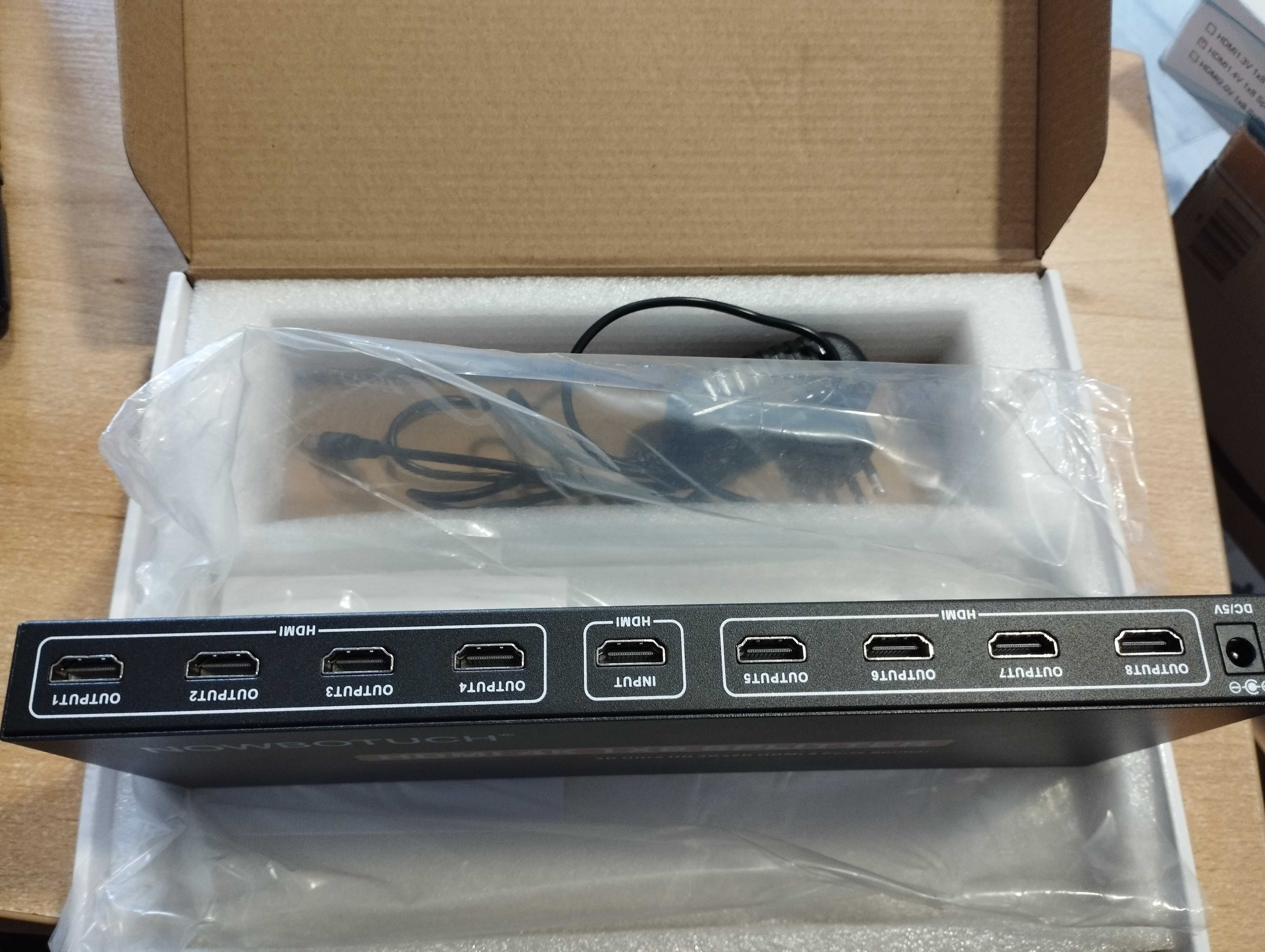 NOWBOTUCH Rozdzielacz 1 x 8 HDMI Splitter