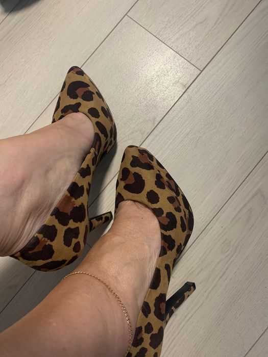 H&M szpilki w panterkę panterka jak nowe r. 38