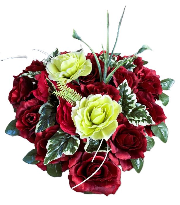 Stroik na cmentarz GRÓB kompozycja WIĄZANKA na pomnik kwiaty nagrobne