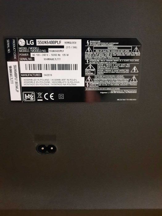 55" 4K UHD Смарт Український LG 55UK6400 з Німеччини