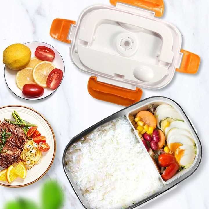 Lunchbox elektryczny z podgrzewaniem jedznenia 2 pojemniki 1.5 L