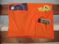 Organizer - kieszonki na łóżko Ikea Stickat pomarańczowy