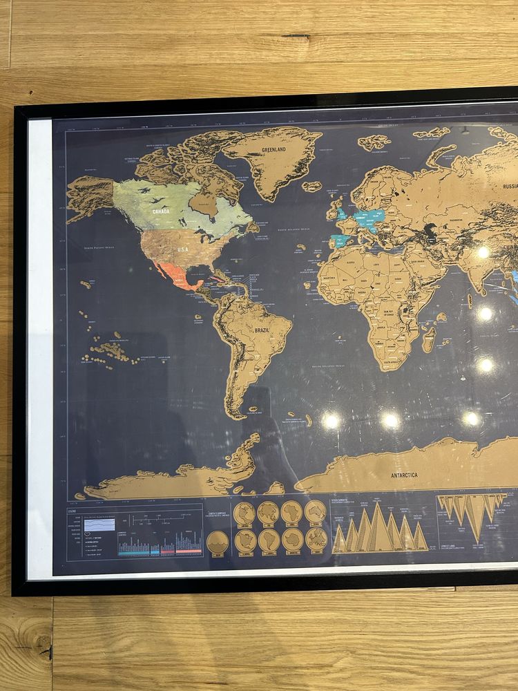 Rama ramka Ikea 90x60 cm mapa zdrapka gratis