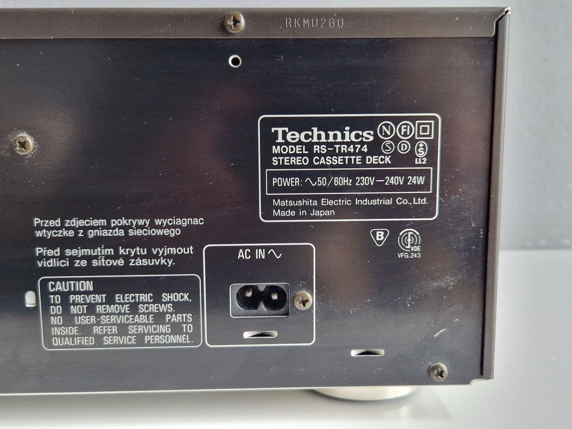 Magnetofon kasetowy Technics RS-TR474 czarny