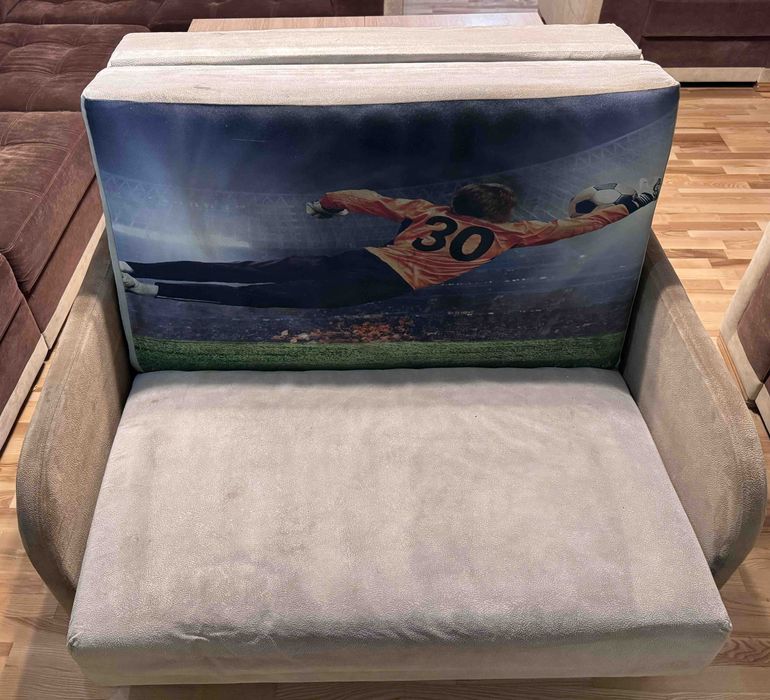 Łóżko rozkładane motyw piłkarski