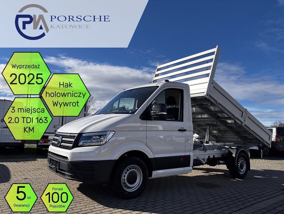 Volkswagen Crafter 35 2.0 TDI 3640 163 KM  Pojedyncza Kabina Wywrot RWD 2025 Plac ponad 100 pojazdów RABAT!