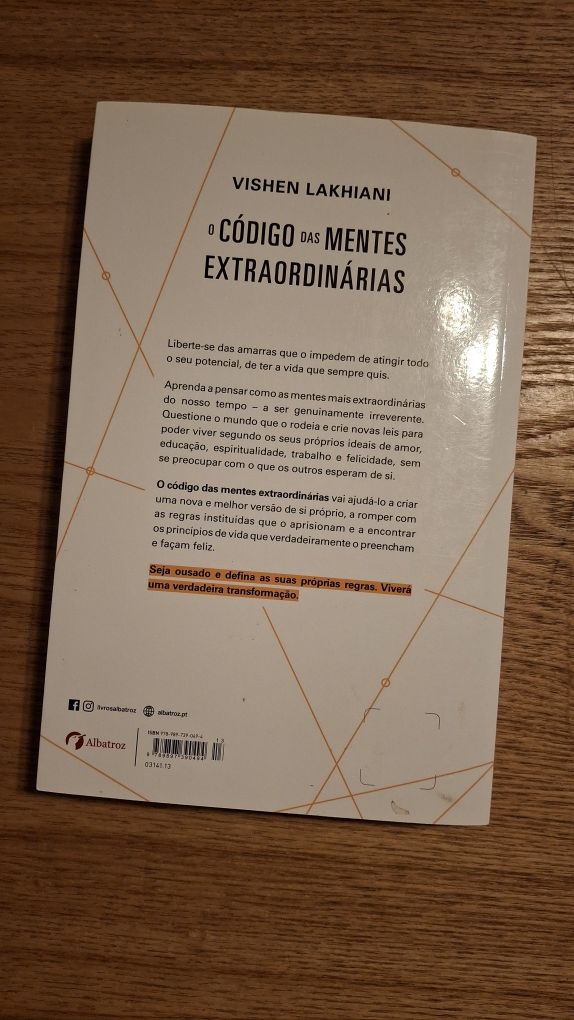 Livro "O código das mentes extraordinárias"
