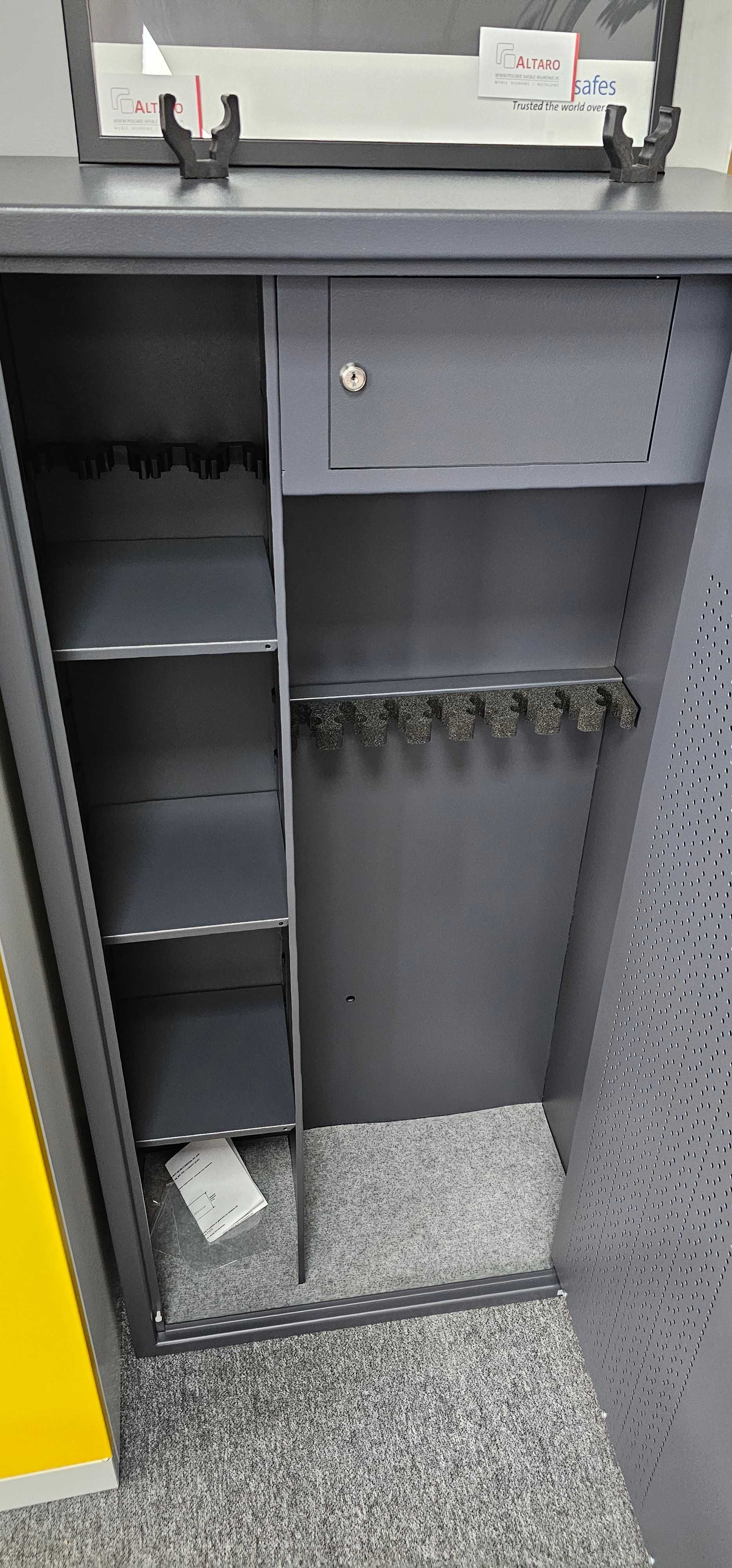 Szafa na BROŃ S1 myśliwską ELEKTRONIK• na 8szt • Sejf S1 na broń palną