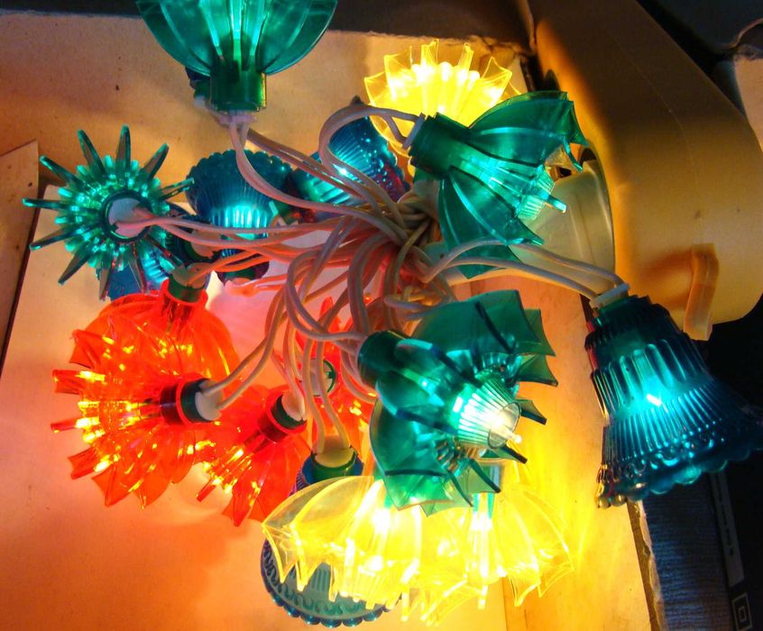 Вінтаж ретро новорічна гірлянда часів ссср.