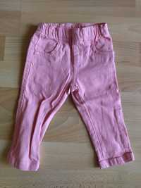 Spodnie jeansy jegginsy różowe