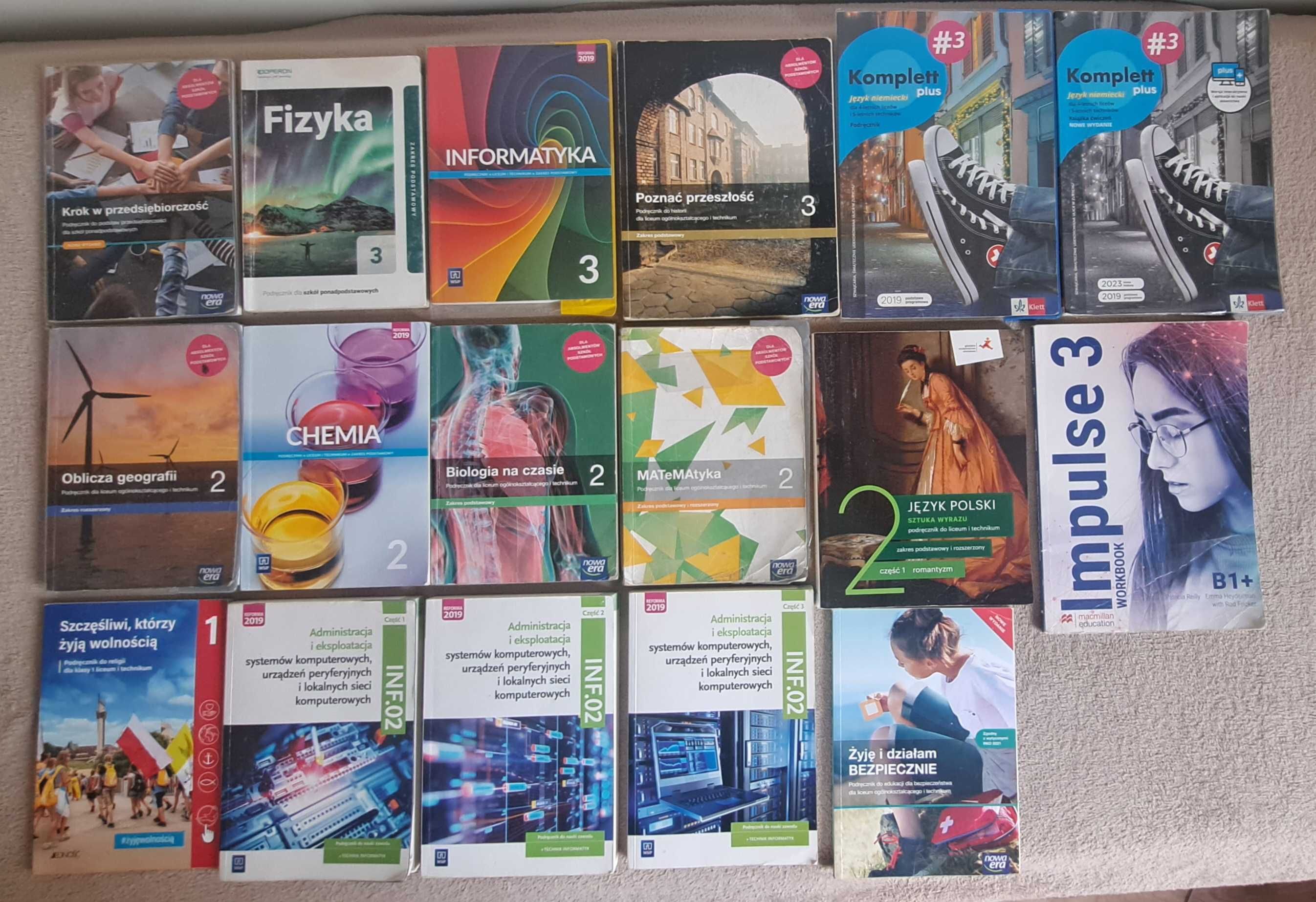 Podręczniki do klasy 1, 2 i 3 szkoły średniej