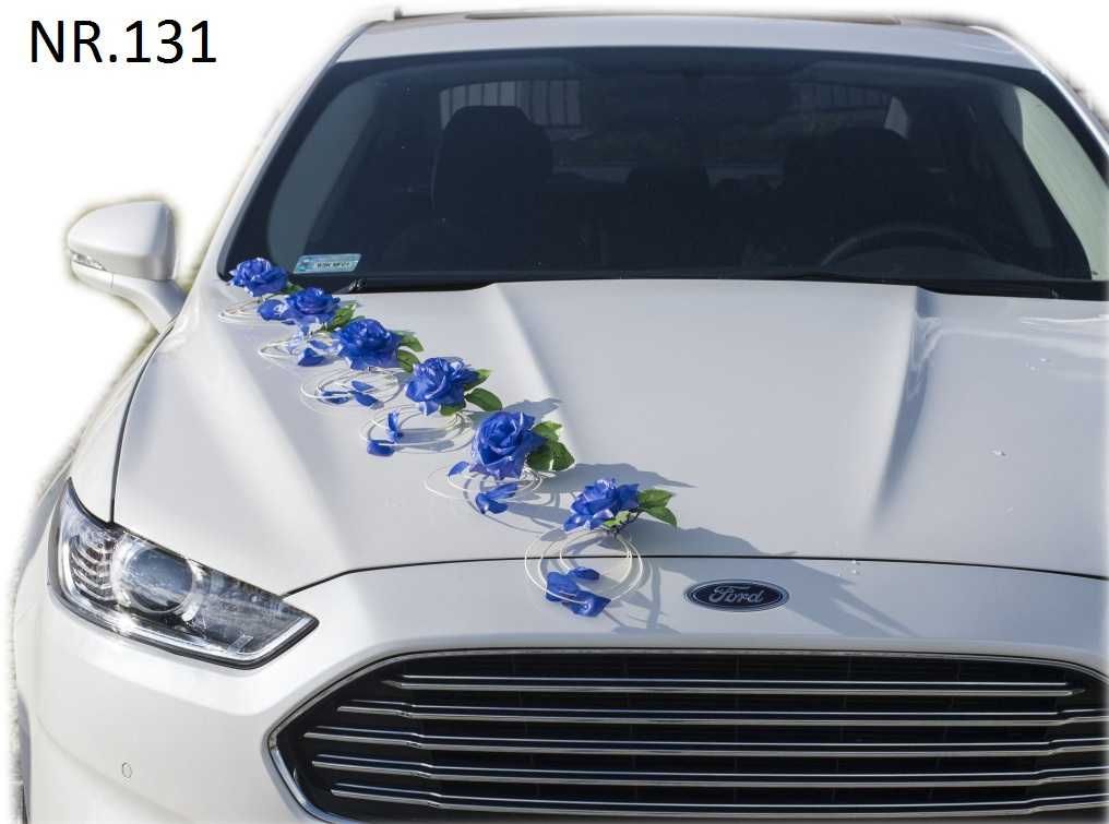 Nie zostawi Cie - NOWA chabrowa dekoracja na auto do ślubu 131