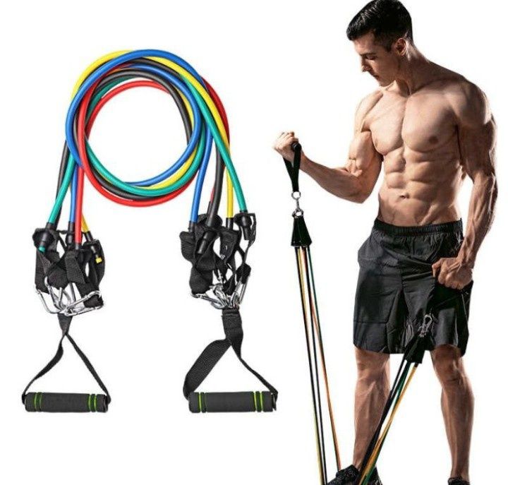 Elásticos fitness para musculação com todos os acessórios NOVO
