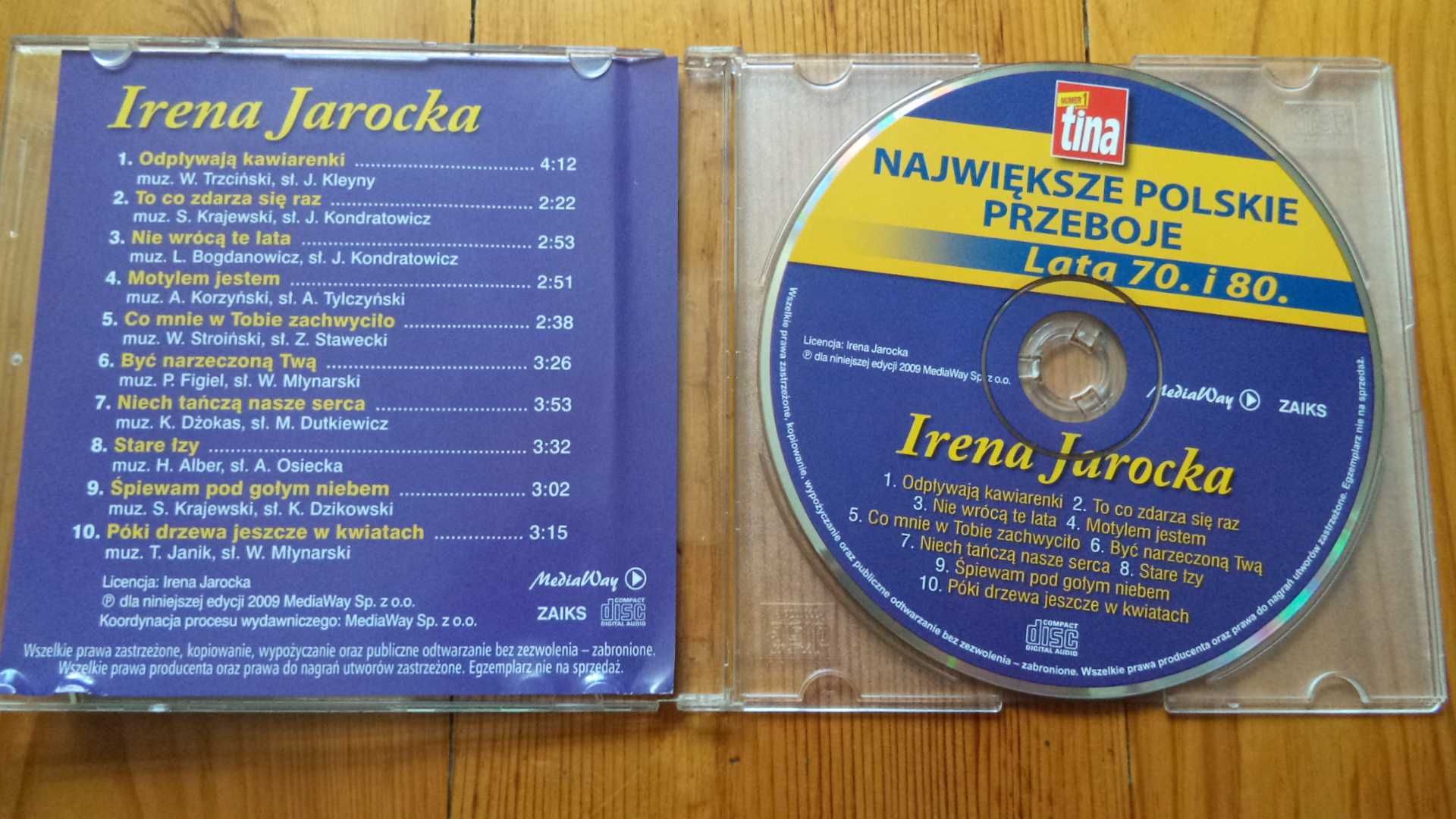 Irena Jarocka CD Największe Polskie Przeboje