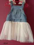 Sukienka jeansowa z tiulem rozm.80