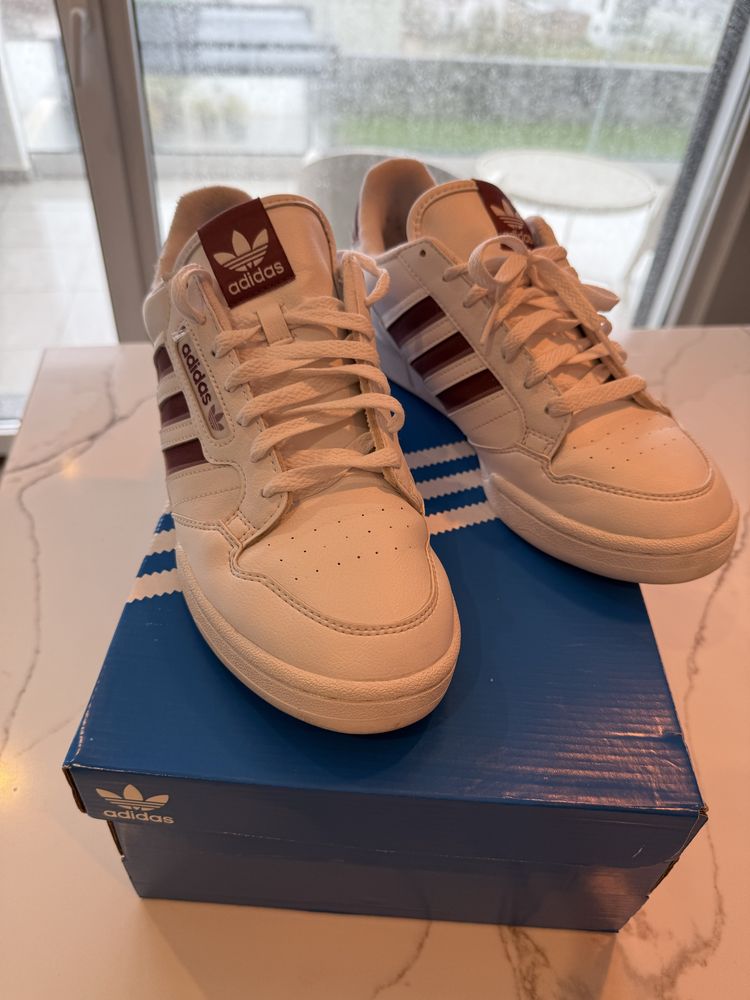 Tenis Continental com riscas bourdeaux
