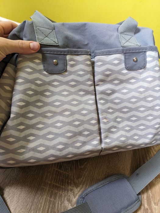 Torba sportowa do wózka przewijak Babyono szara na ramię