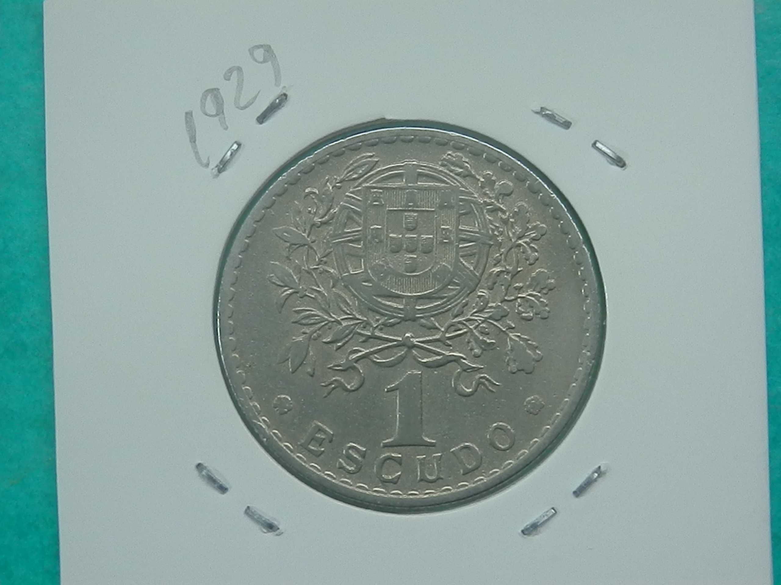 1189 - República: 1 escudo 1929 alpaca, acima da média, por 10,00