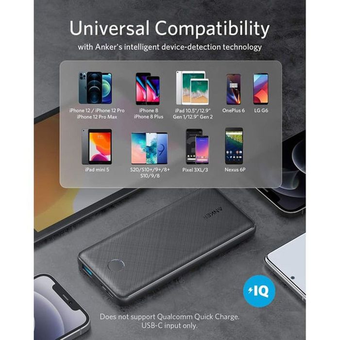 Powerbank Anker Powercore Slim 10 000mah NOWY szybkie ładowanie okazja