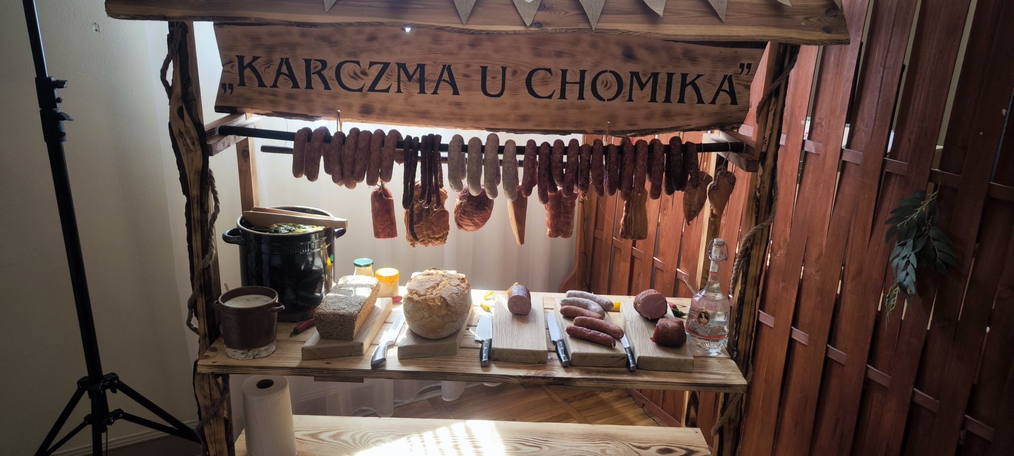 Stół wiejski na wesele lub imprezę