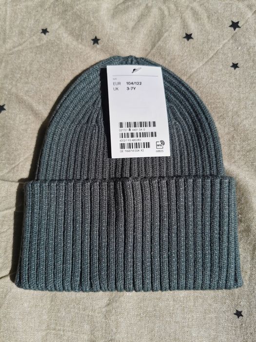 NOWA Czapka zimowa HM 104-122, 3-7 lat ciemnozielona