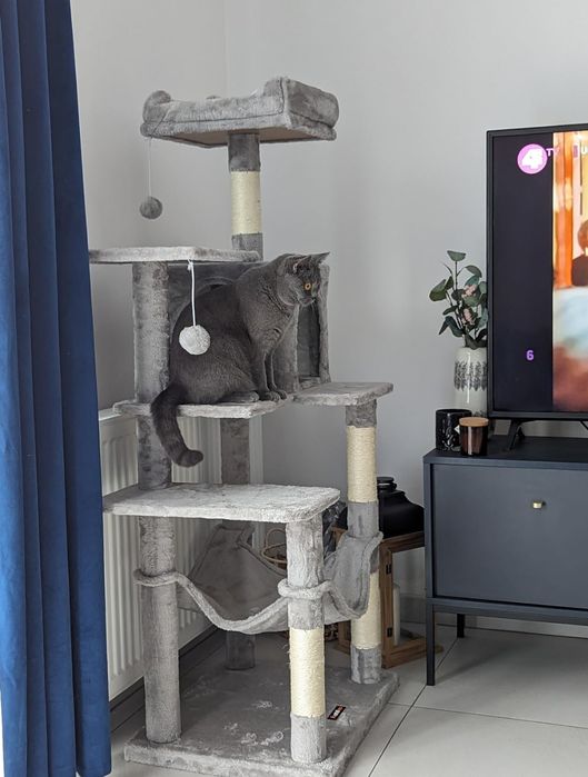 NOWY piękny drapak dla kota XXL legowisko domek stabilny  aż 143 cm