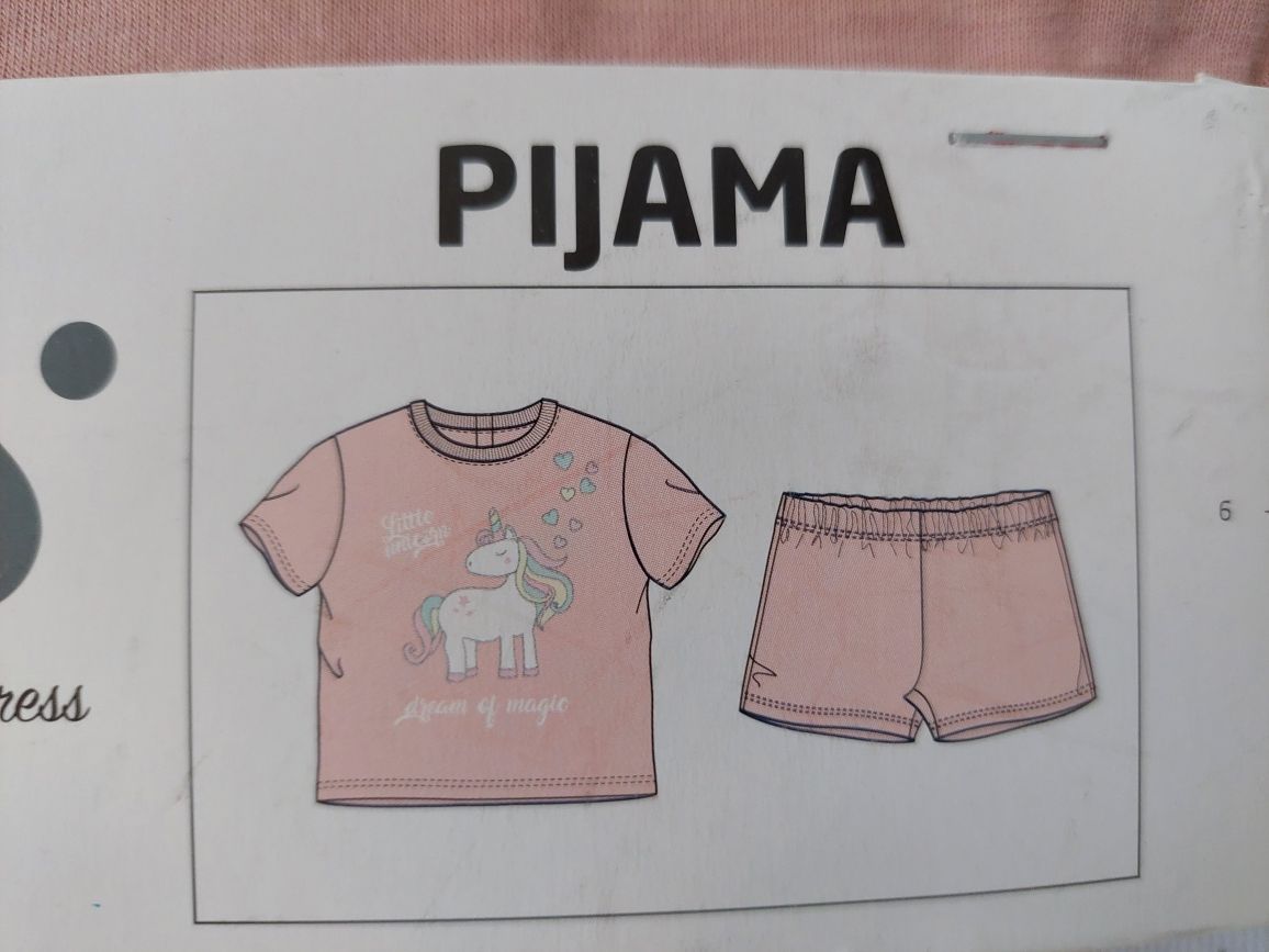 Pijama Manga curta 2/3 anos Novo