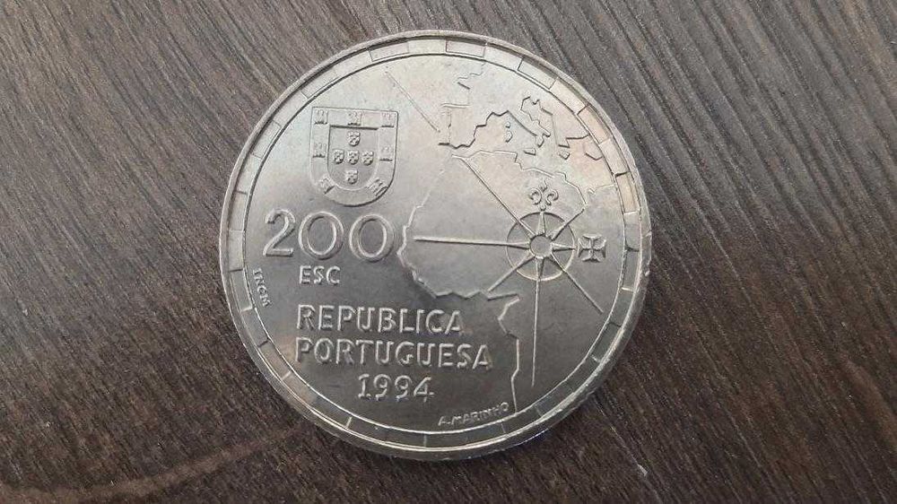 Moeda Portuguesa de 200 Escudos - Partilha do Mundo