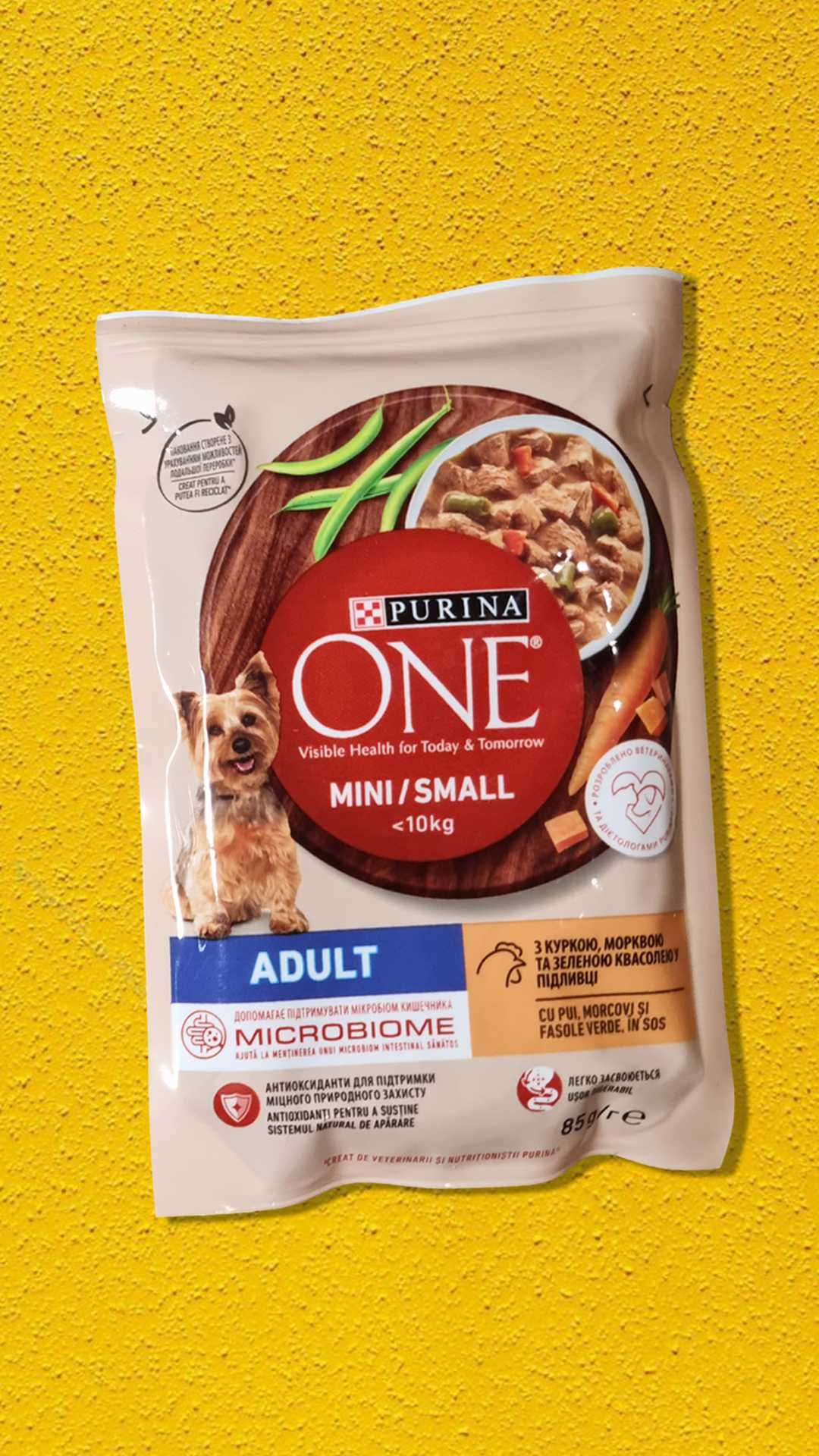 26 шт. Корм для Джек Рассел Терьера Влажный Purina One Mini Adult