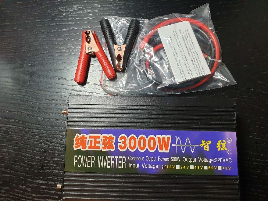 Inversor 3000W onda pura 12v 220v transformador de corrente inverter
