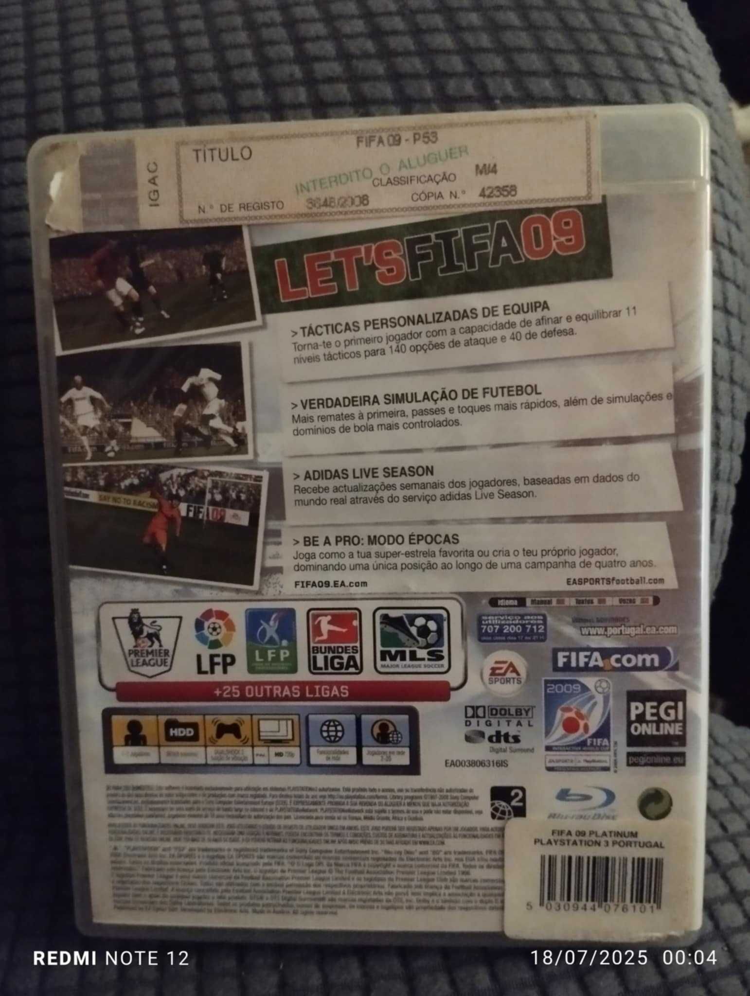 Jogo PS3 - FIFA 09
