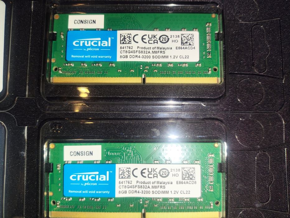 RAMs Crucial 2x8GB DDR4 3200Mhz CL22