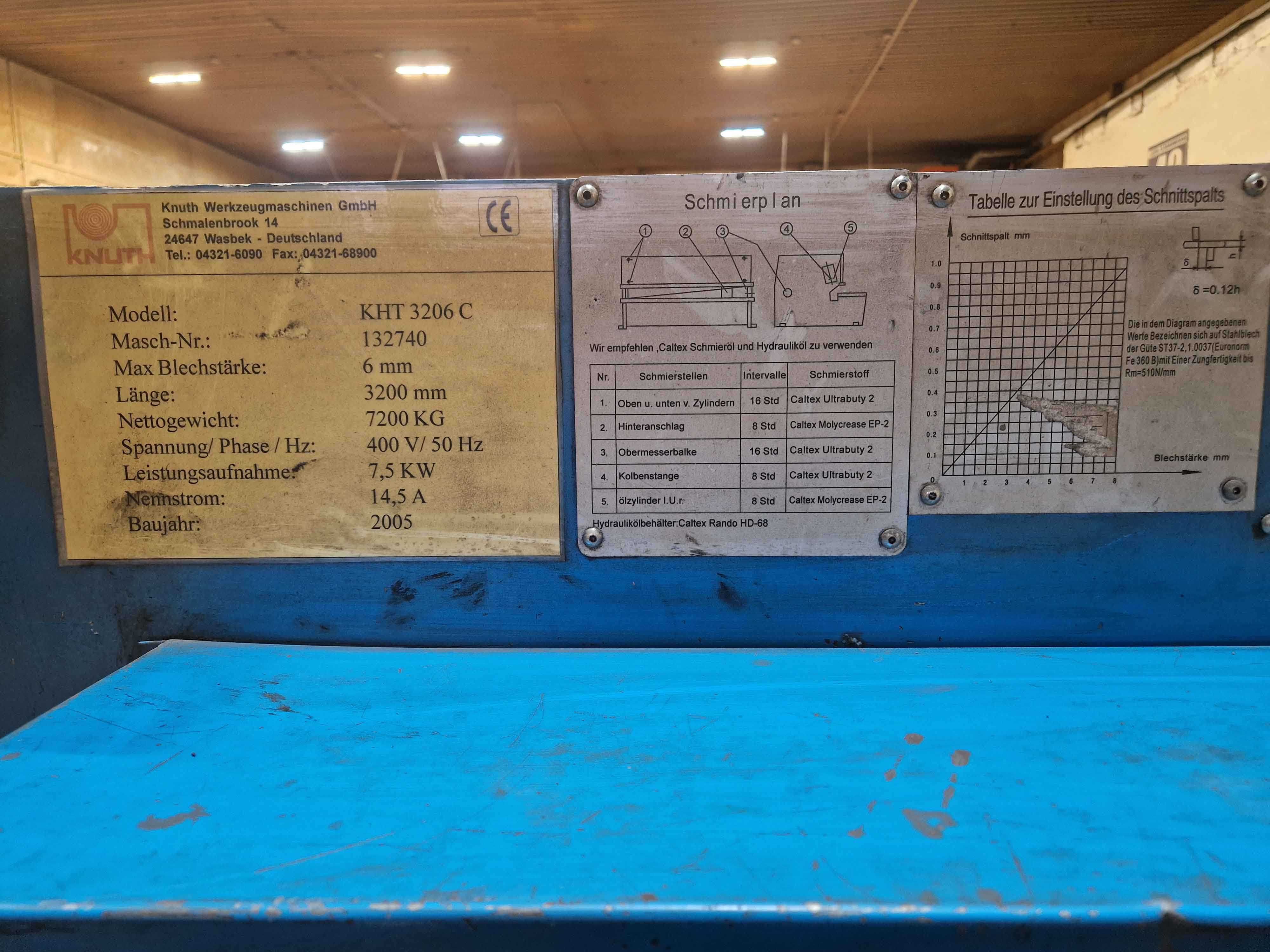 Nożyce gilotynowe - hydrauliczne - KNUTH KHT 3206 C